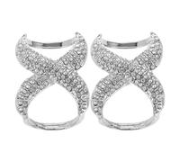 JOINPAYA Lot de 2 Boucles D’Écharpe Circulaires Blanches Pinces Multifonctions pour T-Shirt et Chemisier Accessoires de Mode Polyvalents pour Nouer Foulards et Décorer Vêtements