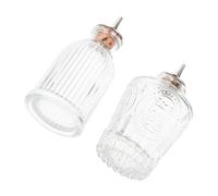 JOINPAYA Lot de 2 Bouteilles en Verre Vintage pour Bitters, Flacons Décoratifs Rétro Bouchons Amovibles, Petite Taille Compacte, pour Bar et Préparation de Cocktails, Accessoires de Bar