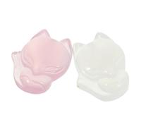 JOINPAYA Lot de 2 Breloques Renard en Agate Blanche et Rose Mini Pendentifs Artisanaux pour Création de Bijoux Charms Mignons DIY pour Bracelets et Colliers Loisirs Créatifs