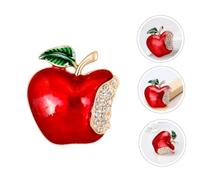 JOINPAYA Lot de 2 Broches de Modélisation Pomme de Noël en Alliage Coloré Accessoires Rétro pour Vêtements et Paquet Corsages de Fête Légers et à la Mode Décoration Hivernale Élégante