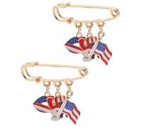 JOINPAYA Lot de 2 Broches Drapeau Américain en Émail, Épingle Patriotique Légère pour Homme et Femme, Décorations pour Fête Nationale, Événements Scolaires et Rassemblements Politiques