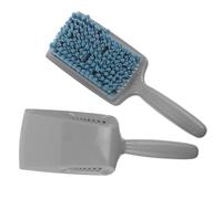 JOINPAYA Lot de 2 Brosses à Cheveux Éponge Absorbantes Bleu Gris, Brosse Plate pour Séchage Rapide, Peigne Doux pour Cuir Chevelu, Adaptées Cheveux Mouillés et Secs, Soin Portable et