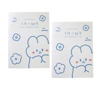 JOINPAYA Lot de 2 Carnets de Planification Annuelle Motifs Dessins Animés, Format Portable, Papier, Agenda Scolaire et Élève, Cahier pour Organisation Quotidienne et Gestion des Tâches