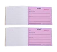 JOINPAYA Lot de 2 Carnets de Reçus en Papier Épais 3 Volets A6 14,6 X 10,5 Cm pour Petites Entreprises Bons de Commande Numérotés avec Copies Carbone Formulaires Commerciaux Factures,