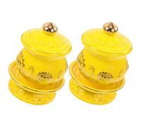 JOINPAYA Lot de 2 Coupes D'offrande en Céramique Blanche, Forme Lotus, Petit Format, Tasse D'eau Bénite pour Rituel Bouddhiste, Accessoires de Contemplation et Fournitures Religieuses,