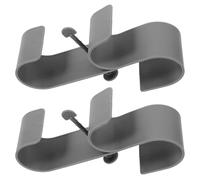 JOINPAYA Lot de 2 Crochets de Piscine en Plastique Gris, Supports Robustes pour Perches et Tuyaux D’arrosage, Accessoires de Rangement pour Bord de Piscine, Solution Pratique pour