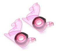 JOINPAYA Lot de 2 Dévidoirs de Ruban Adhésif Bureau Rose Licorne Coupe-Ruban Compact Multifonction pour Maison et Élève Distributeurs Adhésifs Pratiques et Mignons Outils de Découpe