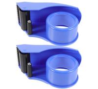 JOINPAYA Lot de 2 Dévidoirs de Ruban Adhésif Transparents Légers Coupe-Ruban Portable en Plastique Outil D’Emballage Compact pour Entrepôt et Scellage Utilisation Couleur Aléatoire