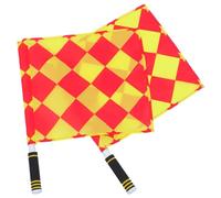 JOINPAYA Lot de 2 Drapeaux D’Arbitre de Football et Volley-Ball avec Poignée Mousse Antidérapante Petit Format Portable Signalisation Manuelle pour Événements Sportifs et Compétitions