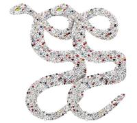 JOINPAYA Lot de 2 Écussons Thermocollants de Serpent 8X17 CM Décoratifs Multicolores pour Vêtements Accessoires de Couture et Réparation Patchs Brodés DIY Polyvalents