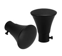 JOINPAYA Lot de 2 Embouts Décoratifs en Fer Noir pour Tringle à Rideaux Ø22 Mm, Extrémités Rondes Compatibles Tringles Romaines, Accessoires de Décoration Intérieure pour Salon et Chambre