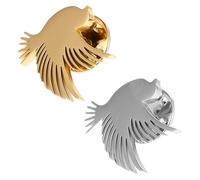 JOINPAYA Lot de 2 Épinglettes Colombe Paix en Acier Inoxydable, Broches de Costume Homme Mariage, Accessoires de Revers Élégants en Finition Or et Argenté, pour Vestes et Costumes Formels