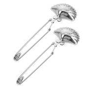 JOINPAYA Lot de 2 Filtres à Thé en Acier Inoxydable 304 de Coquillage, Passoires Résistantes à Haute Température pour Infusion sans Résidus, Accessoires Pratiques Maison Bureau