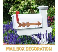 JOINPAYA Lot de 2 Flèches Décoratives en Bois Massif pour Boîte aux Lettres Décoration Murale Rustique Vintage Résistantes aux Intempéries Ornements pour Jardin et Entrée Extérieure