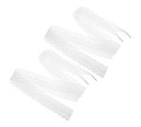 JOINPAYA Lot de 2 Lacets en Dentelle Blanche 140 CM Lacets Plats Élastiques Anti-Détachement pour Talons Hauts et Baskets Accessoires Décoratifs pour Chaussures Féminines et Loisirs