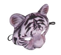 JOINPAYA Lot de 2 Masques D’Animaux pour Carnaval et Cosplay Demi-Masque de Tigre Blanc Léger Ventilation Accessoires de Déguisement pour Soirées et Fête D’Halloween