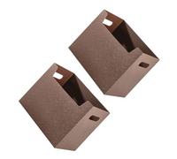 JOINPAYA Lot de 2 Paniers de Rangement Pliables Grands en Tissu Oxford Couleur Café, Boîte de Classement A4 pour Bureau, Contenant de Grosse Capacité, Panier de Rangement Pratique