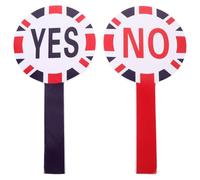 JOINPAYA Lot de 2 Panneaux de Vote Effaçables à Sec 12X24 CM en Mousse Rigide Réutilisables «Oui» Bleu «Non» Rouge pour Jury Scolaire et Salle de Classe sans Pagaie