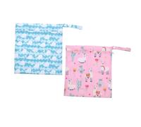 JOINPAYA Lot de 2 Paquets à Couches Imprimés Imperméables en Tissu et TPU, Réutilisables et Adaptés au Rangement de Couches Lors des Voyages ou Activités en Extérieur