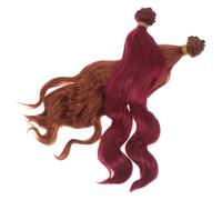 JOINPAYA Lot de 2 Perruques Bouclées pour Poupée en Fibres Synthétiques Type Lait Longueur 20 CM Couleur Éclatante Accessoires pour Loisirs Créatifs et Fabrication de Poupées DIY