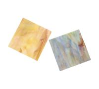 JOINPAYA Lot de 2 Plaques de Verre Coloré pour Vitraux Mosaïque Décorative en Verre Style Art Déco pour Loisirs Créatifs Art Mural et Bricolage D’Objets Artisanaux