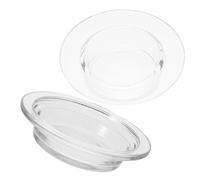 JOINPAYA Lot de 2 Plat Chauffant à Cire en Transparent, Coupelles de Chapeau de Ø115mm et Ø119mm, Support D'huile Essentielle pour Diffuseur D'arôme, Accessoire à Cire, Salon