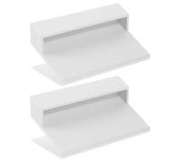 JOINPAYA Lot de 2 Porte-Cartes de Visite Blancs Support de Bureau Compact et Pratique en Matériau Solide pour Organisation de Cartes et Fiches au Bureau Exposition