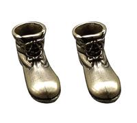 JOINPAYA Lot de 2 Porte-clés Mini Bottes à Talons en Laiton Pur, Pendentifs Décoratifs Multifonctions pour Fabrication Diy, Accessoires Bijoux Créatifs pour Paquet et Loisirs Créatifs