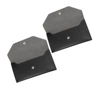 JOINPAYA Lot de 2 Porte-Monnaie pour Femmes en Similicuir Noir Portefeuille à Enveloppes à Billets Réutilisables Format Fin et Compact Organiseur d'Argenté pour Gestion Budgétaire