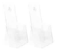 JOINPAYA Lot de 2 Présentoirs en Acrylique pour Brochures et Documents, Support de Table Multifonction, Rangement Pratique pour Bureau et Commerce