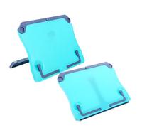 JOINPAYA Lot de 2 Pupitres Portables Pliables en ABS Bleu pour Garçon et Filles - Support Réglable pour Partitions Livres Scolaires et Tablettes Antidérapant Lecture la Musique Cuisine