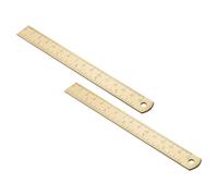 JOINPAYA Lot de 2 Règles Marque-Page en Laiton 15 CM Règle Droite Multifonction Portable pour Dessin et Maison Accessoire D’Étude Précis et Solide