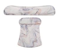 JOINPAYA Lot de 2 Repose-Poignets Mémoire pour Clavier et Tapis de Souris Coussin de Poignet Blanc Motif Marbre Kit Ergonomique Bureau