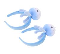 JOINPAYA Lot de 2 Serrage-têtes Animaux Marins Bleus en Peluche, Bandeaux pour Cheveux de Dessin Animé, Accessoires de Costume de Méduse Légers et Doux, pour Déguisement Halloween