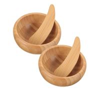 JOINPAYA Lot de 2 Set de Set en Beige avec Mini-, Outil de Mélange pour Masque Facial Diy, Applicateur Cosmétique Pratique pour Soins du Visage à Domicile, Kit Beauté Naturel