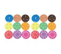 JOINPAYA Lot de 2 sets de Plateaux de Fractions EVA Colorées 18 Pièces Démonstrateur D’Enseignement des Mathématiques pour École et Apprentissage Précoce des Fractions Jouets Cognitifs