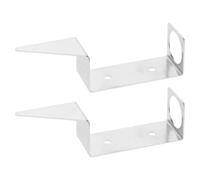 JOINPAYA Lot de 2 Supports Piquets de Sol en Acier Inoxydable pour Pluviomètre 1,8 Cm de Diamètre, Fixation Robuste pour Jardin, Terrasse et Clôture, Support Extérieur Résistant