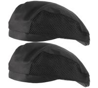 JOINPAYA Lot de 2 Toques Cuisine Unisexes en Tissu Doux Filet à Cheveux, Taille Unique, Chapeau de Serveur et Cuisinier pour Service Alimentaire, pour Chefs, Boulangers et Restauration