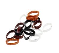 JOINPAYA Lot de 20 Anneaux de Maintien de Bracelet de Montre en Cuir Véritable 20mm, Bagues Résistantes à L'usure, Accessoires de Remplacement pour Bracelets de Montre, Couleurs Blanc,