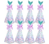 JOINPAYA Lot de 20 Boîtes à Bonbons en Papier Thème Sirène Colorées Petites Caisses Décoratives pour Mariage Fêtes et Présents Étuis en Papier Légers et Festifs pour Emballage Gourmand