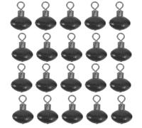 JOINPAYA Lot de 20 Émerillons Baril de Pêche Noirs Perles Stop pour Ligne Connecteurs de Montage Anti-Emmêlement pour Pêche à la Carpe et Surfcasting Accessoires Solide pour Usage en Mer