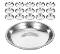 JOINPAYA Lot de 20 Mini-assiettes à Sauce en Acier Inoxydable 8 Cm, Coupelles à Condiments Anti-déversement, Petites Assiettes D'apéritif Empilables Cuisine et Restauration Professionnelle