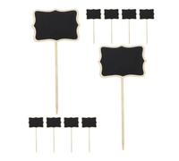 JOINPAYA Lot de 20 Mini Tableaux Noirs pour Étiquettes Alimentaires Décorations de Fête Format Compact Surface Réutilisable Piques Courts Pointus pour Buffet Shower et Jardinage