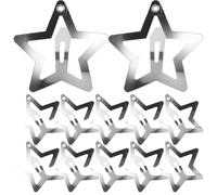 JOINPAYA Lot de 20 Petites Pinces à Cheveux en Métal Argenté, Clips D'étoiles à Cinq Branches, Accessoires Mignons pour Filles et Femmes, pour École, Fête et Usage Quotidien