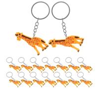 JOINPAYA Lot de 20 Porte-Clés Girafe en PVC Pendentifs Animaux Jungle Décorations pour Fête Thème des Girafes Présent D’Anniversaire Original et Pratique