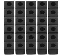 JOINPAYA Lot de 20 Porte-Craies de Billard Noirs Carrés 28 CM en Plastique Portable Boîte à Craie pour Queue de Billard de Poche pour Parties et Loisirs Sportifs