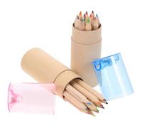 JOINPAYA Lot de 24 Crayons Aquarelles Garçon et Filles 12 Couleurs Aquarellables Bois Court Crayons à Dessin Pratiques et Portables pour Dessin et Peinture Artistique