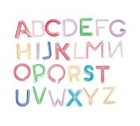 JOINPAYA Lot de 26 Trombones Décoratifs de Lettres Colorées Marque-Pages Multifonctions en Métal Indéformable Pinces à Reliure Assorties pour Bureau et École Fournitures de Papeterie