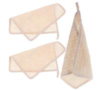 JOINPAYA Lot de 3 Débarbouillettes en Ramie et Coton Confortables pour Visage, Multi-fonctionnelles, Petites Serviettes de Toilette pour Toute la Famille