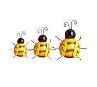 JOINPAYA Lot De 3 Décorations Murales D’abeilles En Fer Rustique Pour Jardin Et Bar, Taille Petite à Grosse, Ornements Vintage Compacts Apportant Vie Et Charme Naturel Aux Murs